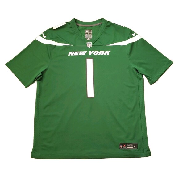 Nike Engineered Sauce Gardner New York Jets Size XL Mens Green NFL Jersey #1 - Picture 1 of 7